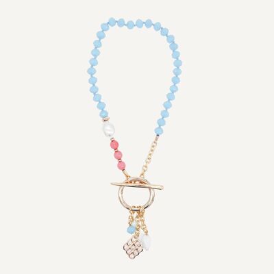 Collier court bleu clair Alhambra