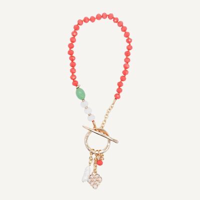 Alhambra Short Coral Necklace