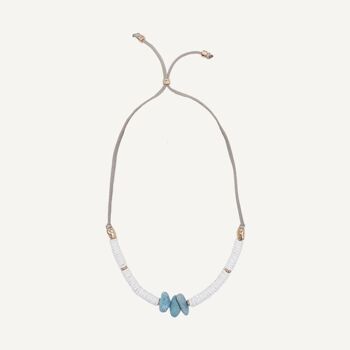 Collier Atida Eya Bleu Clair 1