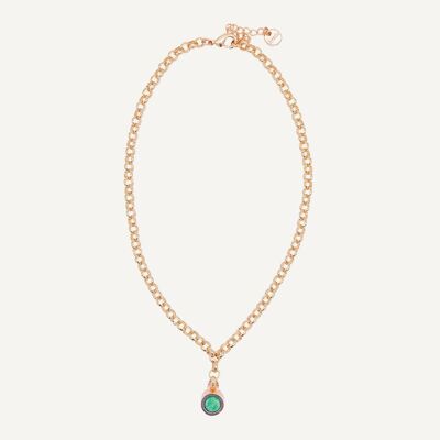 Brasen Green Chain Necklace