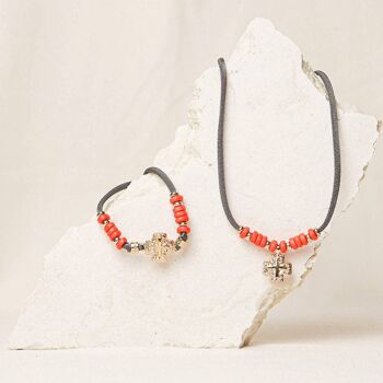 Collier Noom Orange Miz Gris 2