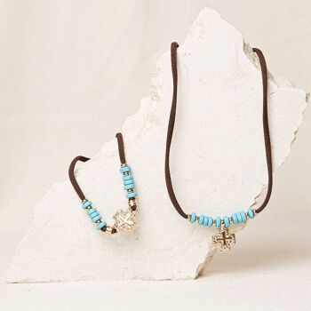 Collier Noom Turquoise Miz Choco 2