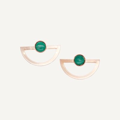 Green Brasen Earrings