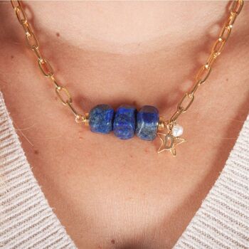 Collier Shielle Lapis Lazuli 2