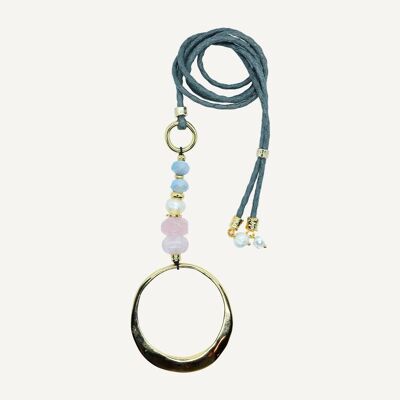 Shielle Long Rose Quartz Necklace