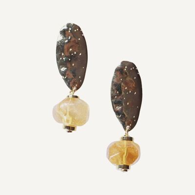 Boucles d'oreilles Citrine Shielle