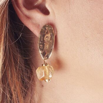 Boucles d'oreilles Citrine Shielle 2