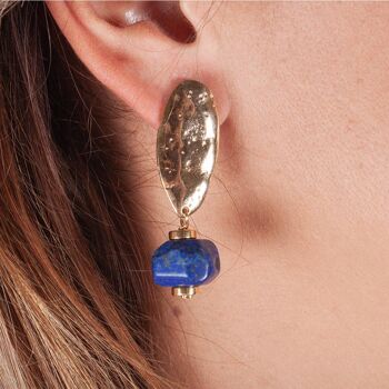 Boucles d'oreilles Shielle Lapis Lazuli 2