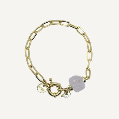 Bracciale in quarzo rosa Shielle