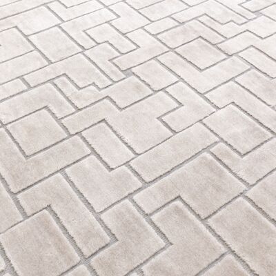 Alfombra Glaze Tetris Plateada 160x230cm