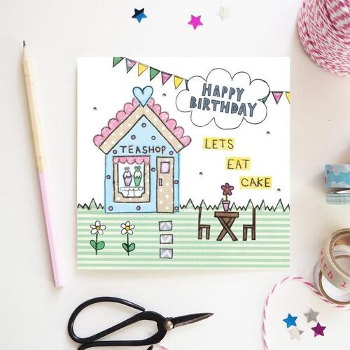 Teashop Birthday Card