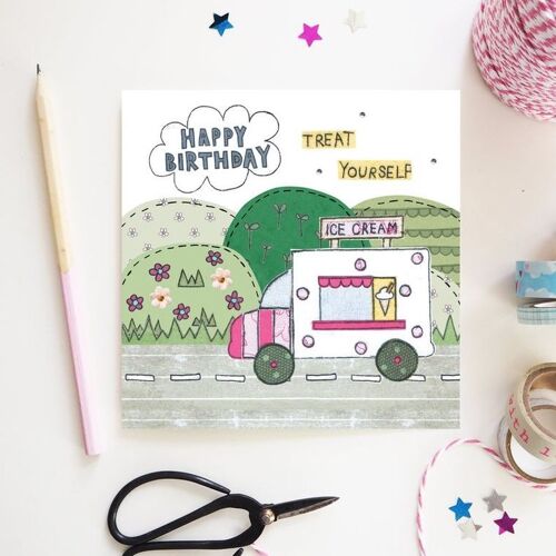 Ice-Cream Van Birthday Card