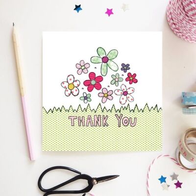 Thank You Flowers Greeting Card