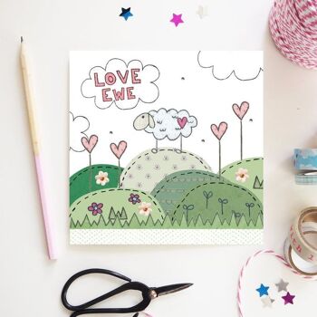 Carte de vœux Love Ewe 1