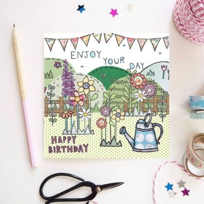 Watering Can Birthday Card