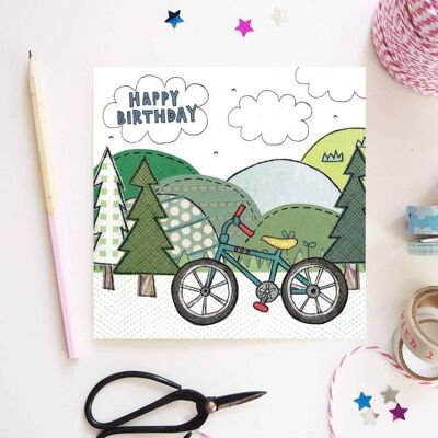 Fahrrad-Geburtstagskarte