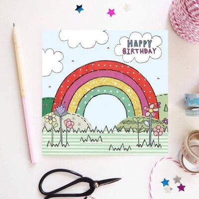 Regenbogen-Geburtstagskarte