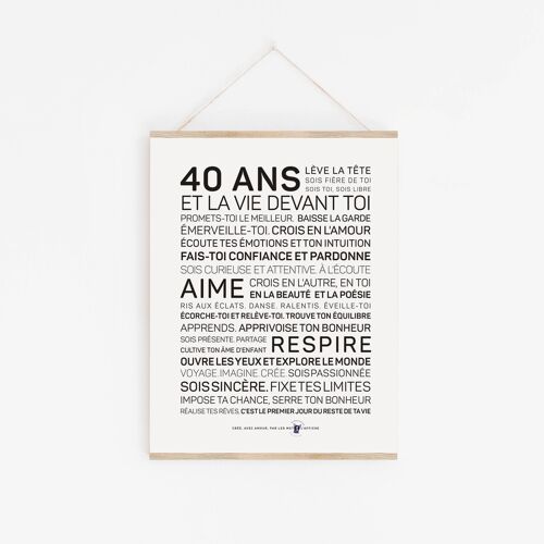 Affiche 40 ans - version femme - A2