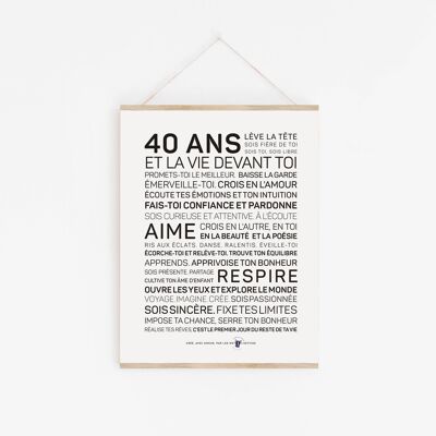 Poster 40 years - female version - A2