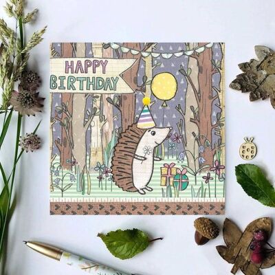 Hedgehog Birthday Card