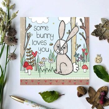 Un lapin vous aime Carte de vœux 1