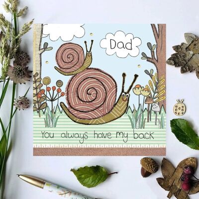Dad Snail Greeting Card