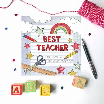 Tarjeta de felicitación Best Teacher
