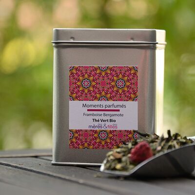 Organic Green Tea Scented Moments Raspberry Bergamot