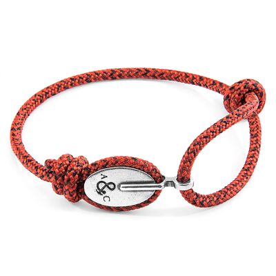 Red Noir London Silver and Rope Bracelet
