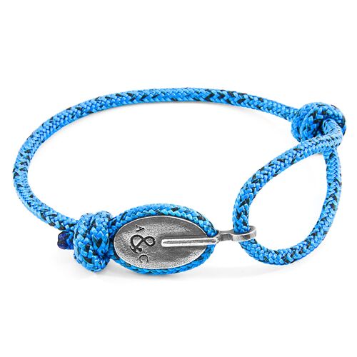 Blue Noir London Silver and Rope Bracelet