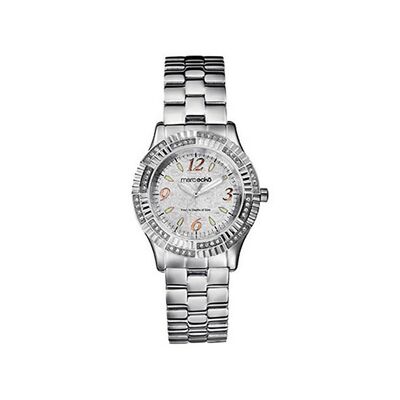 Marc Ecko Orologio Donna Analogico Al Quarzo, Cassa In Acciaio Inossidabile 36mm, Cinturino Acciaio, Quadrante Argento, Impermeabile 5 ATM