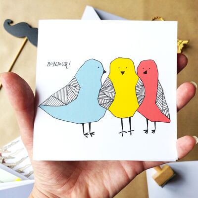 Hello Birds Greeting Card