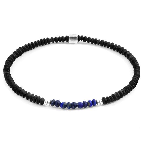 Blue Lapis Lazuli Paralana Silver and Stone Bracelet