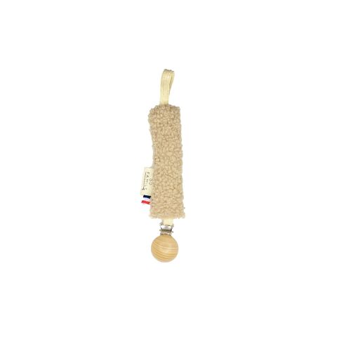 Attache tétine Louise Mouton beige