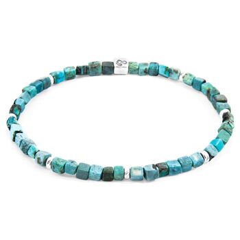 Bracelet en argent et pierre Tekapo bleu turquoise 1