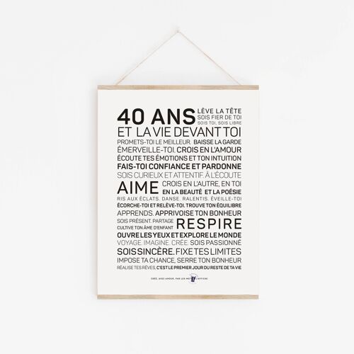 Affiche 40 ans - version homme - A2