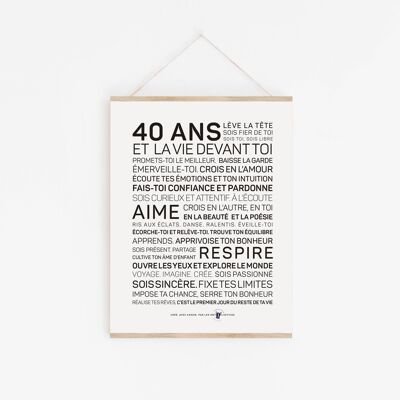 Poster 40 years - men's version - A2