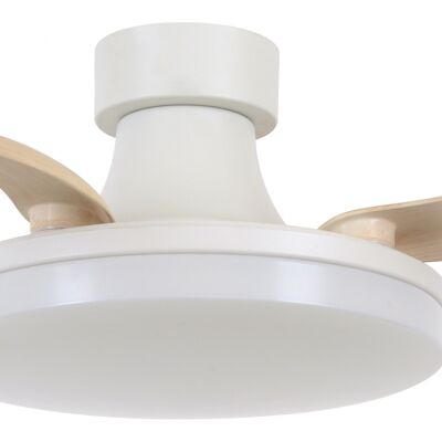 FANAWAY - Ventilateur de plafond Orbit à pales rétractables, télécommande et éclairage, blanc
