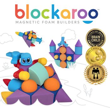 Blockaroo Castle box - 35 stuks Jumbo pcs - magnetisch bouwspeelgoed 2