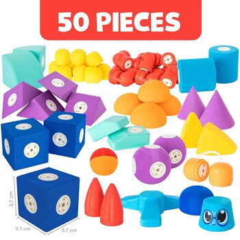 Blockaroo Builders-doos - 50 Jumbo-stukjes - magnetisch bouwspeelgoed 3