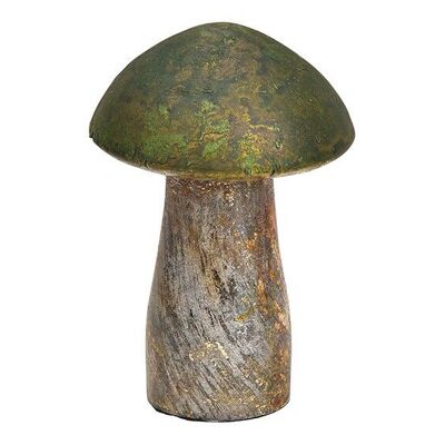 Green glass mushroom (W / H / D) 6x10x6cm