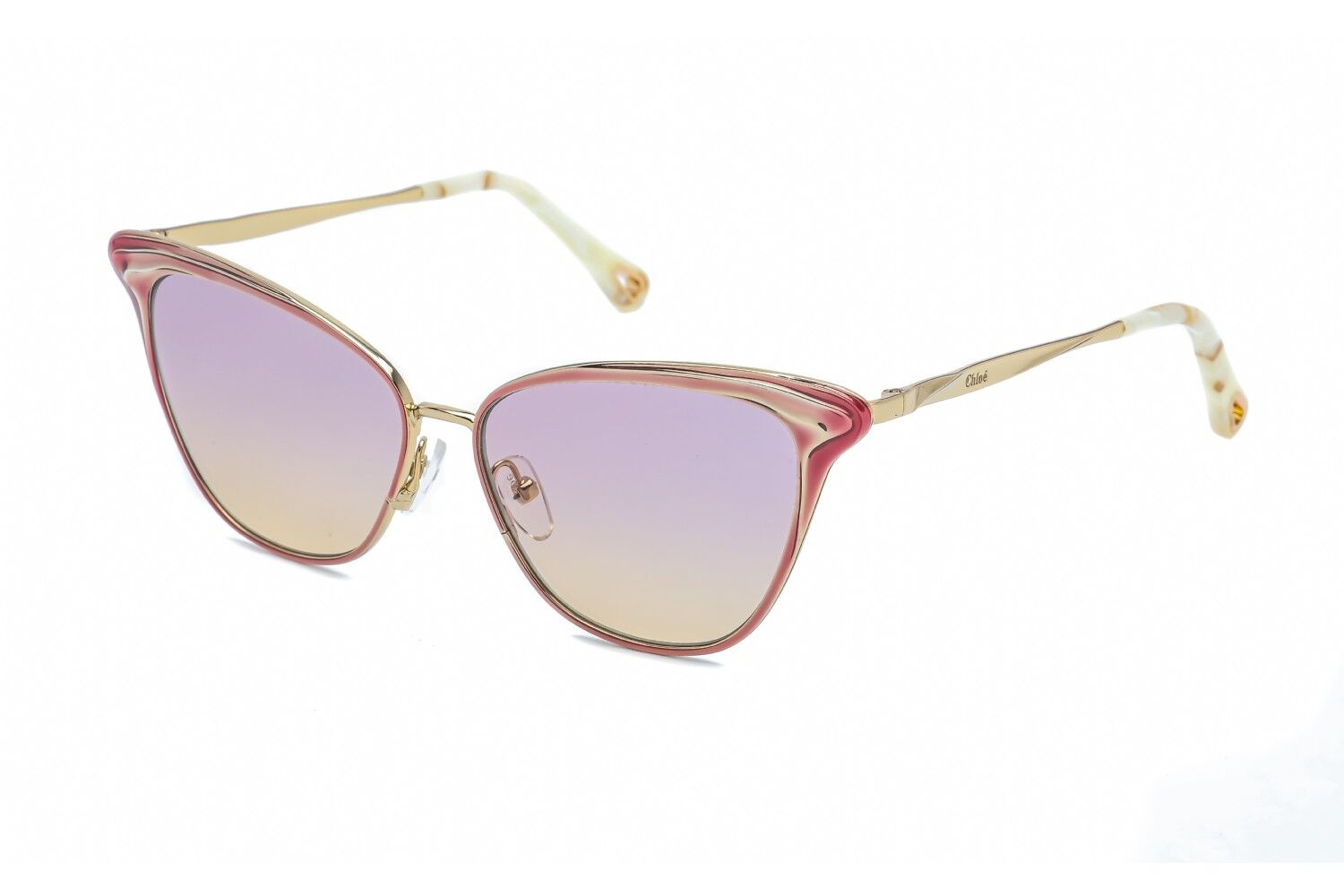 Chloe CH0041S With Clip-on Sunglasses (Gold/Brown - Round - Women) | Fruugo  BH