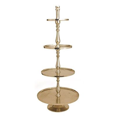 Etagere con 4 niveles de metal dorado (An / Al / Pr) 25/34/42 / 53x130cm