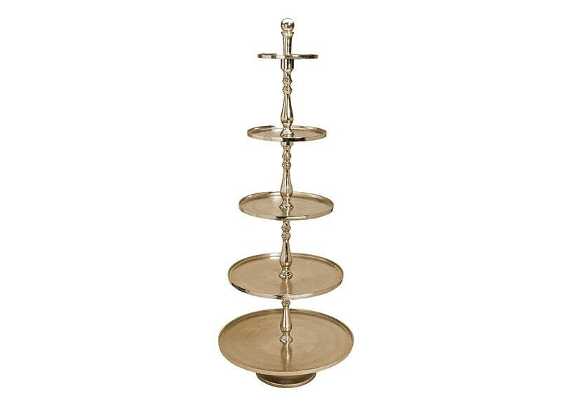Etagere mit 5 Ebenen aus Metall Gold (B/H/T) 25/34/42/53/64x158cm