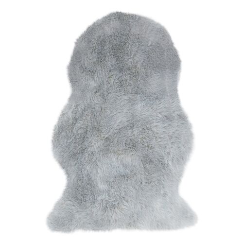 Auckland Double Faux Sheepskin 070x200cm Silver