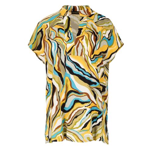 Turquoise Swirl Print Sleeveless Top