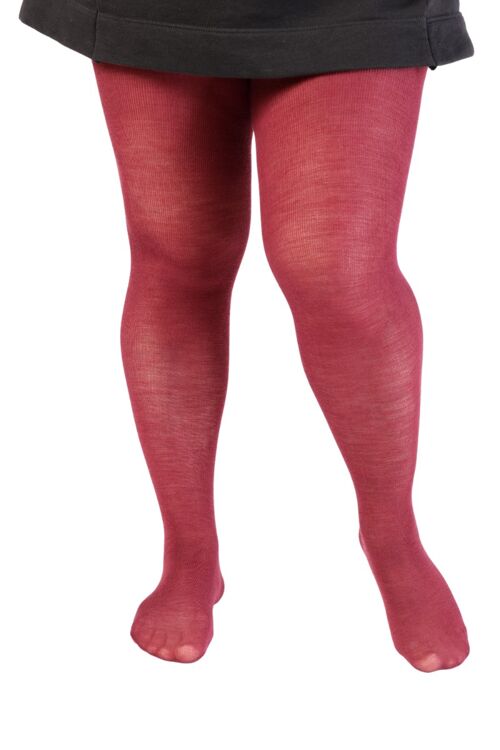 MILANA plus size burgundy merino wool tights