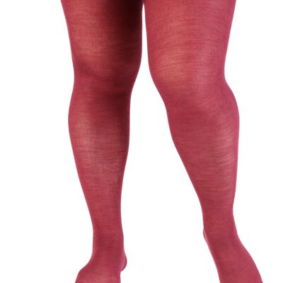 MILANA plus size burgundy merino wool tights