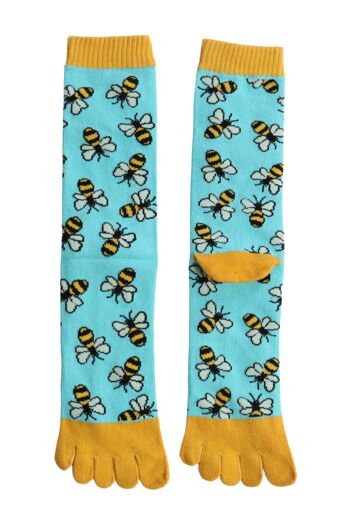 Chaussettes BEE bout bleu avec abeilles 2