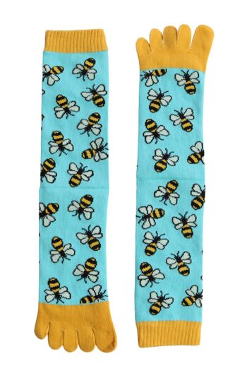Chaussettes BEE bout bleu avec abeilles 3